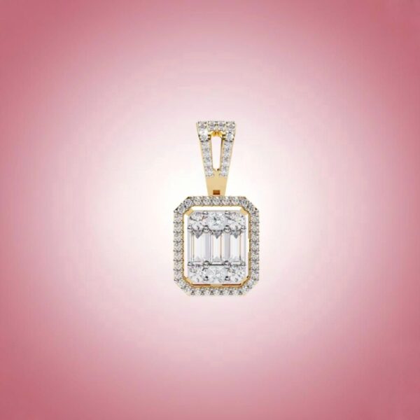 Elegant Gold Pendant in Yellow, Rose & White Gold