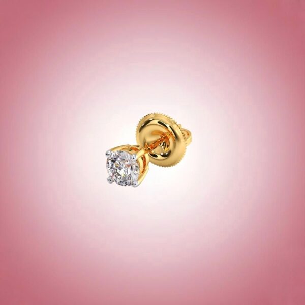 Classic 925 Sterling Gold Men’s Stud Earrings with Bold Finish